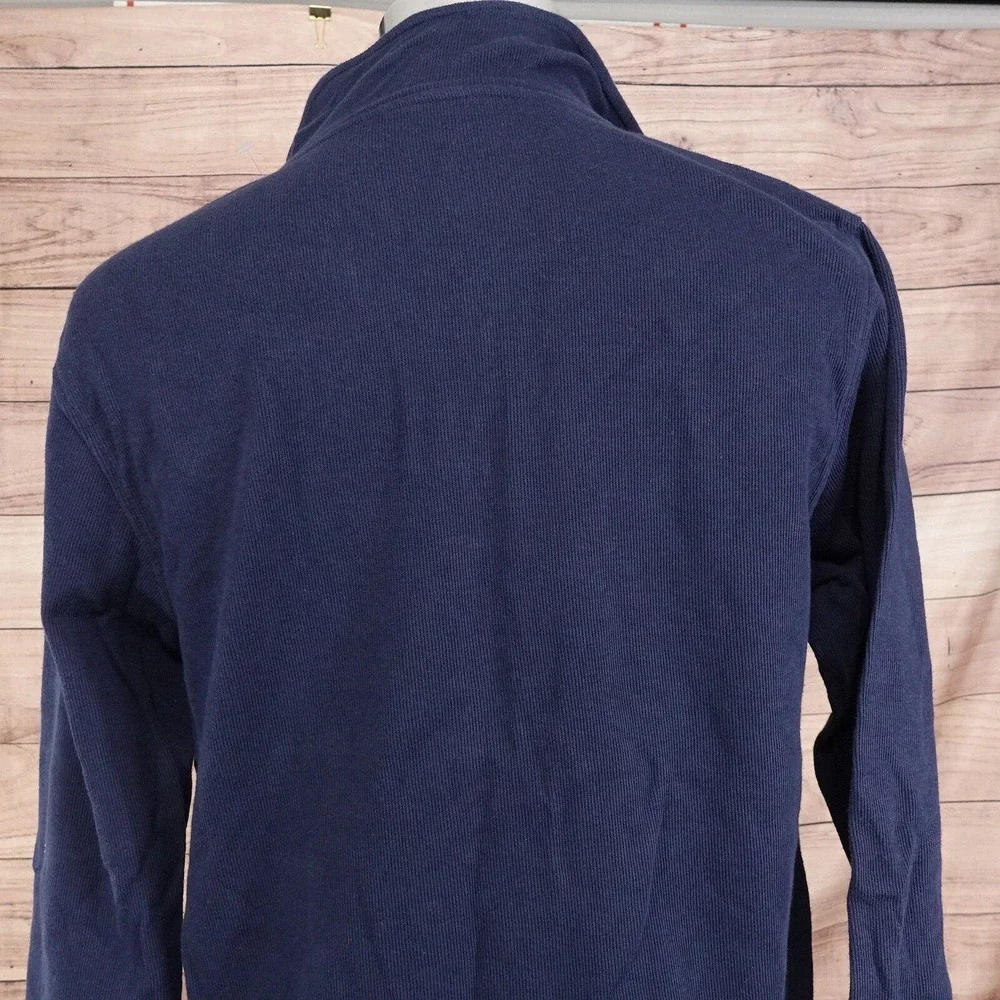 VAN HEUSEN BLUE‎ 1/4 ZIP UP PULLOVER SWEATER MENS SIZE M MEDIUM